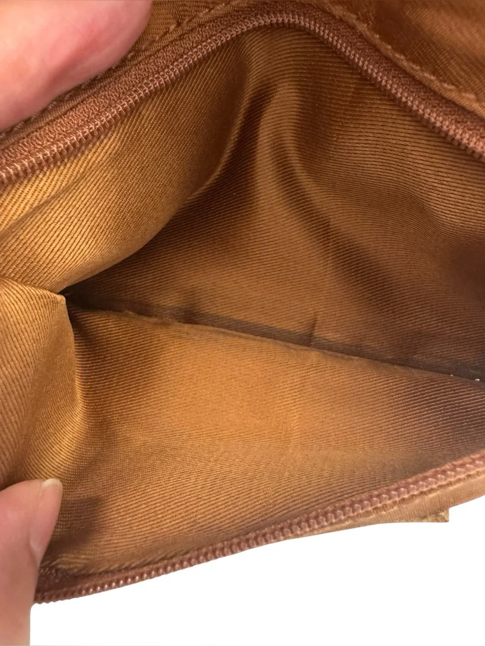 Free People Boho Brown Vegan Leather Zip Around Card Holder Wristlet Wallet